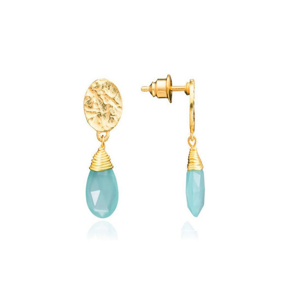 Kate Gemstone Drop Earrings by Azuni