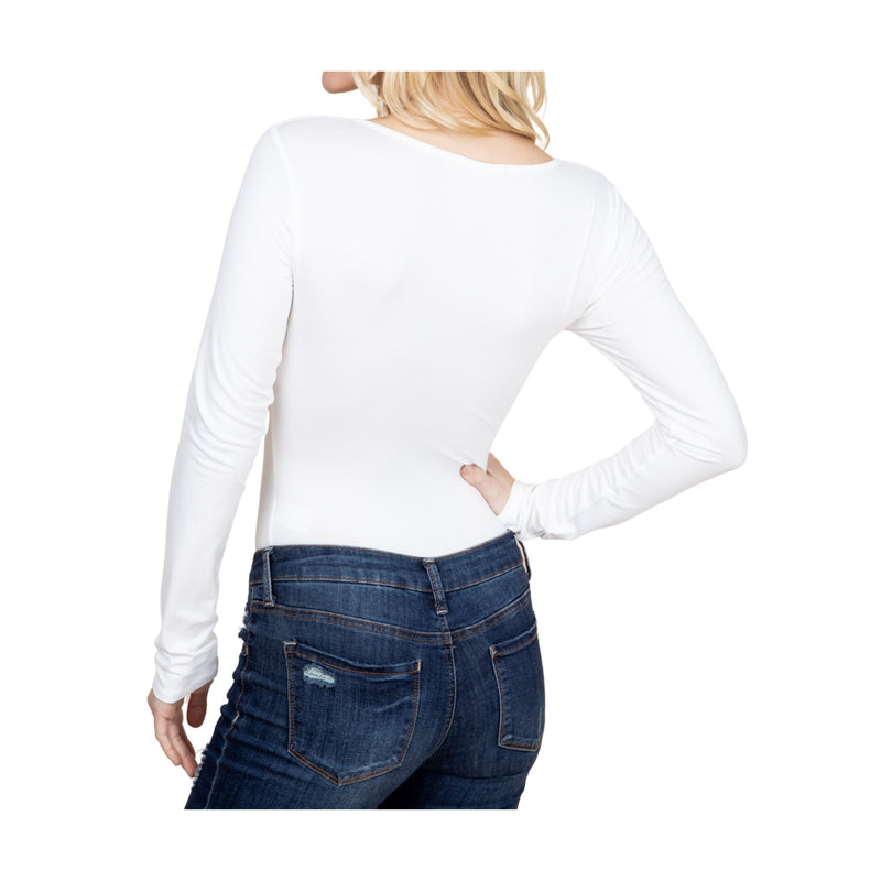 Long Sleeve Bodysuit in Black & White