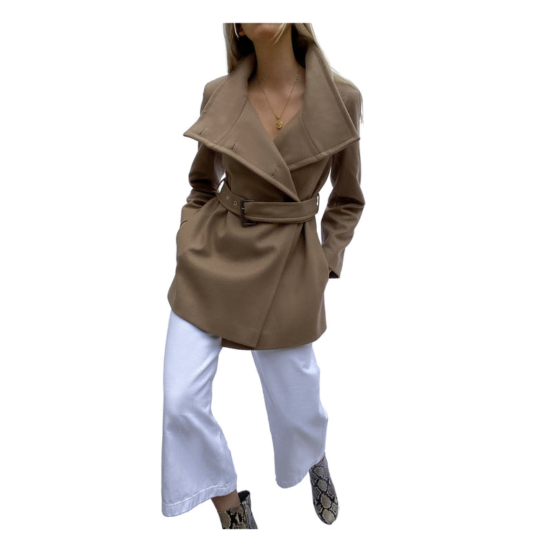 Ricio Platform Wool Wrap Coat by French Connection