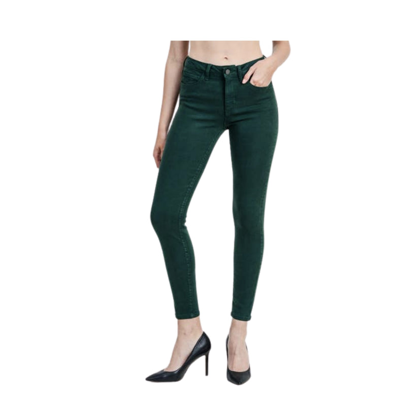 Colored Skinny Jean in Dark Olive by Just Black Denim