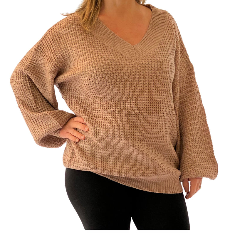 Bubble Sleeve Oversize Sweater