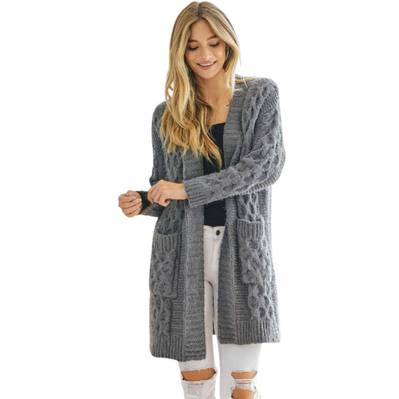 Solid Long Sleeve Cardigan