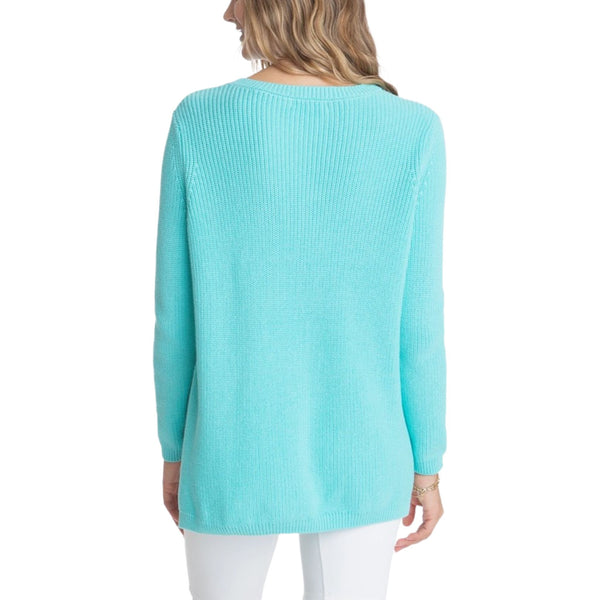 The Emma Lightweight Cotton Shaker Sweater By 525 America